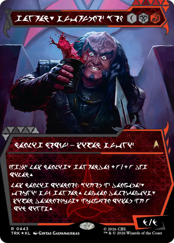 Gowron, Eager for Battle (Showcase) (Klingon) [Star Trek]