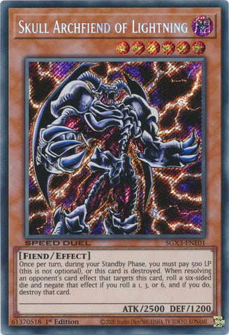 Skull Archfiend of Lightning [SGX3-ENE01] Secret Rare