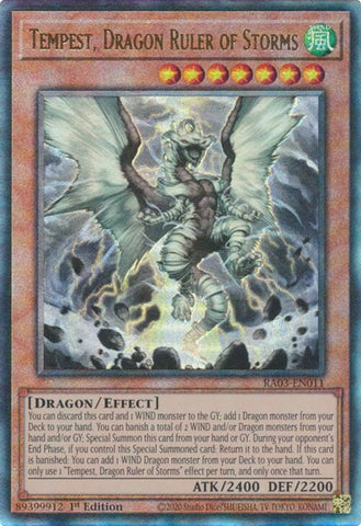 Tempest, Dragon Ruler of Storms (UTR) [RA03-EN011] Prismatic Ultimate Rare