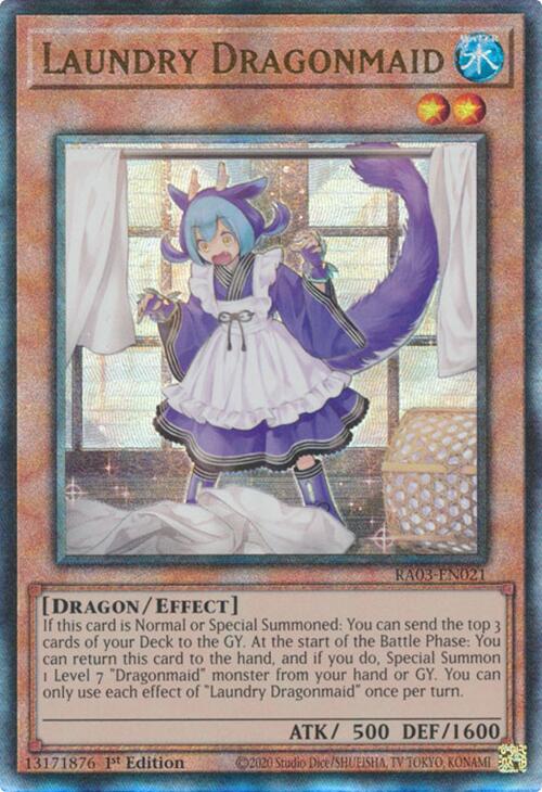 Laundry Dragonmaid (UTR) [RA03-EN021] Prismatic Ultimate Rare