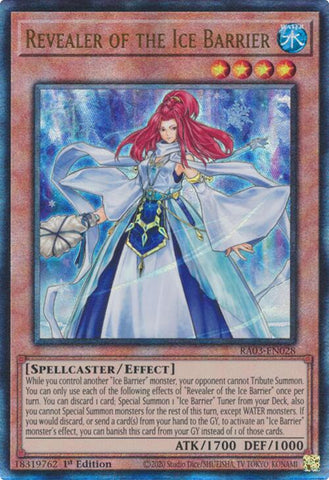 Revealer of the Ice Barrier (UTR) [RA03-EN028] Prismatic Ultimate Rare