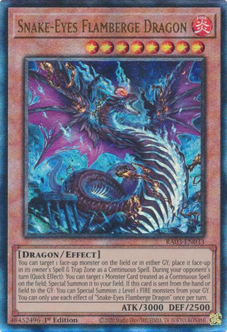 Snake-Eyes Flamberge Dragon (UTR) [RA03-EN033] Prismatic Ultimate Rare