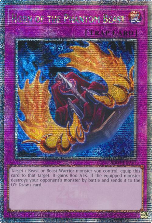 Horn of the Phantom Beast (Quarter Century Secret Rare) [RA03-EN241] Quarter Century Secret Rare