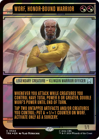 Worf, Honor-Bound Warrior (Showcase) (0524) (Surge Foil) [Star Trek]