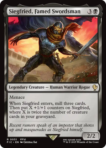 Siegfried, Famed Swordsman (Surge Foil) [FINAL FANTASY Commander]