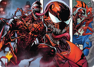Carnage, Crimson Chaos Art Card (Gold-Stamped Planeswalker Symbol) [Marvel's Spider-Man Art Series]