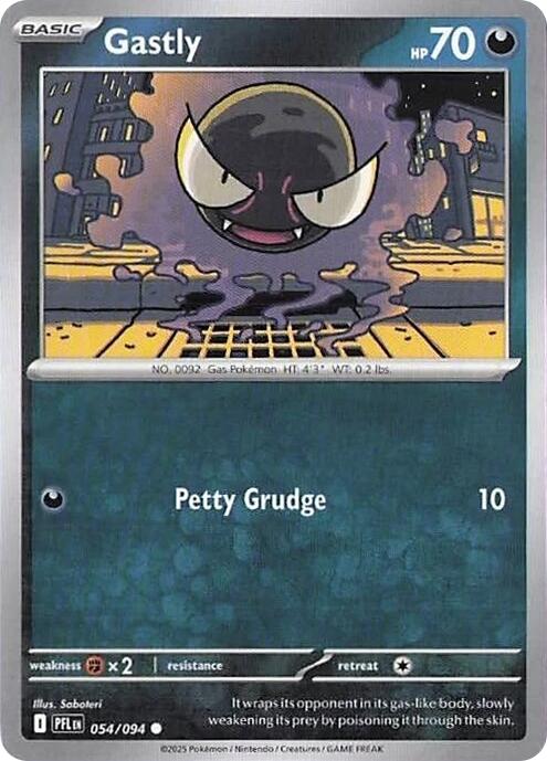 Gastly (054/094) (Reverse Holo) [Mega Evolution: Phantasmal Flames]