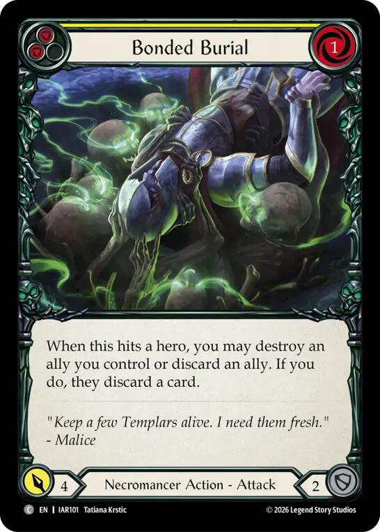 Bonded Burial (Yellow) [IAR101] (Usurp the Shadow Throne)  Rainbow Foil