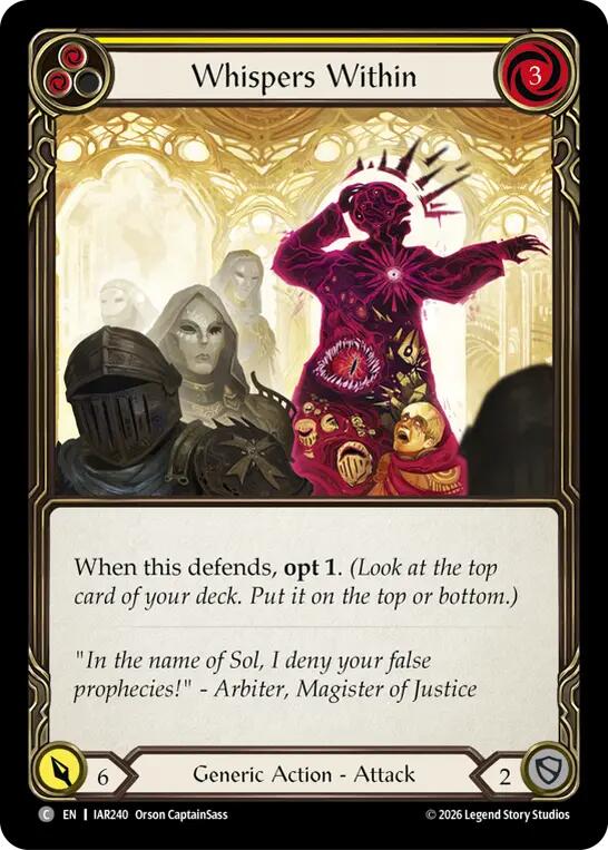 Whispers Within (Yellow) [IAR240] (Usurp the Shadow Throne)