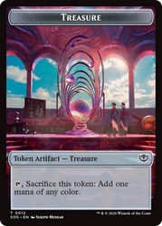 Elemental (0003) // Treasure Double-Sided Token [Secrets of Strixhaven Tokens]
