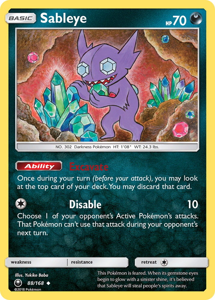 Sableye (88/168) [Sun & Moon: Celestial Storm]