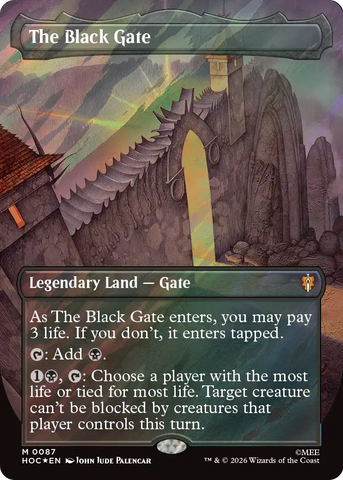 The Black Gate (Borderless) (Surge Foil) [The Hobbit: Eternal-Legal]