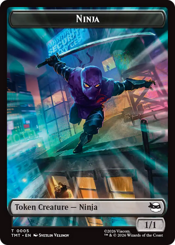 Treasure // Ninja Double-Sided Token [Teenage Mutant Ninja Turtles Commander Tokens]