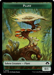 Ape (Ripple Foil) // Plant Double-Sided Token [Modern Horizons 3 Commander Tokens]