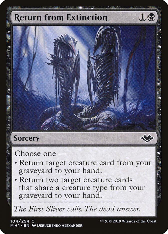 return card to hand mtg Return from Extinction [Modern Horizons]